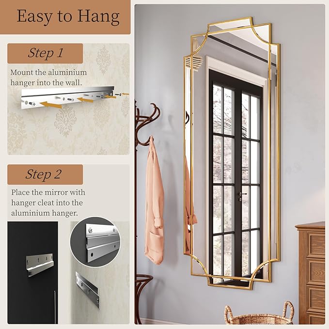 Kelly Miller Large Gold Full Length Mirror - Image 9
