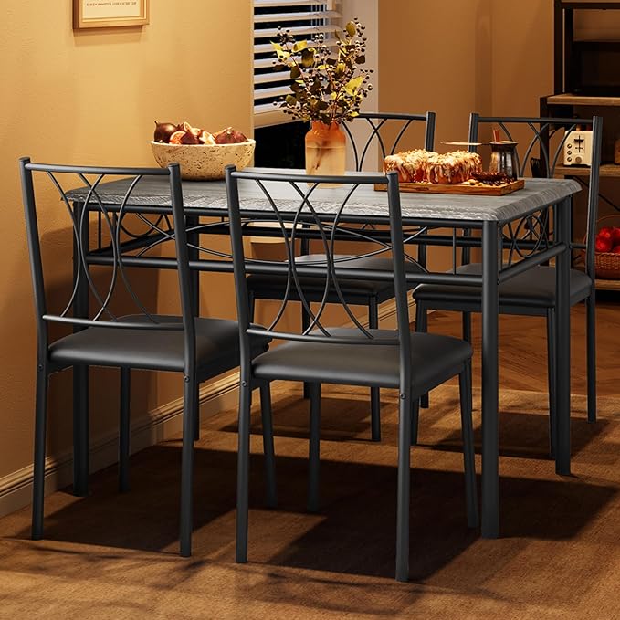 GAOMON Dining Table Set for 4, Rectangle Kitchen Table by GAOMON