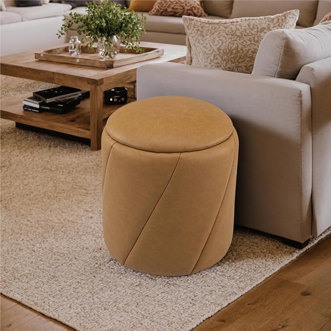 Get Set Style Modern Round Ottoman - Image 2