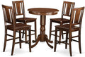 East West Furniture EDBU5-MAH-W 5 Piece Kitchen Counter Set Includes a Round by EastWestFurniture