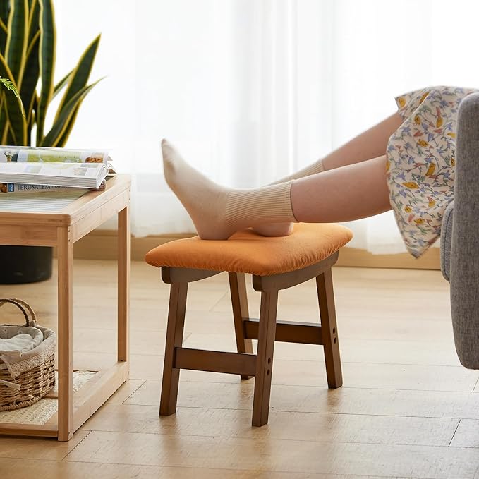 Foot Stool Ottoman Foot Rest Under Desk, Small Stool - Image 4