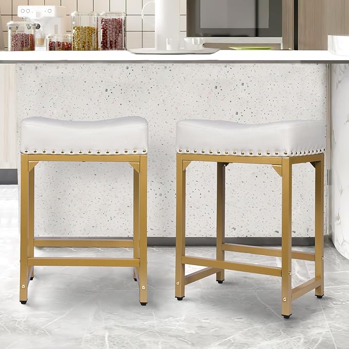 Bar Stools Set of 2, Counter Height Bar Stools - Image 8