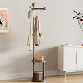 Solid Wood Rotary Coat Rack, Freestanding 360° Swivel Coat Rack by Unknown