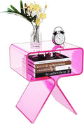 Acrylic Nightstand Side Table Modern Design Clear Home Decor Display End Table by AcrylicFurnitureHomeDecor
