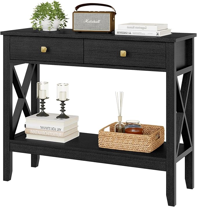 Console Table, Sofa Table 13.8" D x 39.37" W x 31.5" HEntryway Table by Lomojo