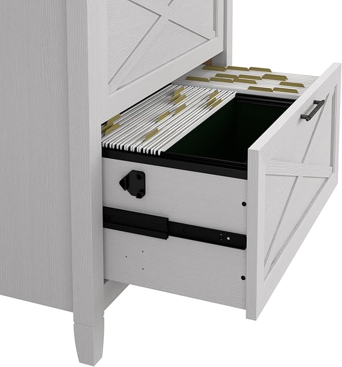 Bush Furniture Key West Lateral File Cabinet, Modern Farmhouse 2 Drawer File - Image 4