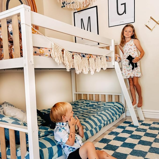 Max & Lily Low Bunk Bed, Scandinavian Modern Bunk Bed, Solid Wood - Image 3