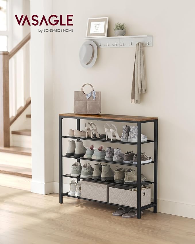 VASAGLE Shoe Rack, 5-Tier Shoe Storage Organizer - Image 2