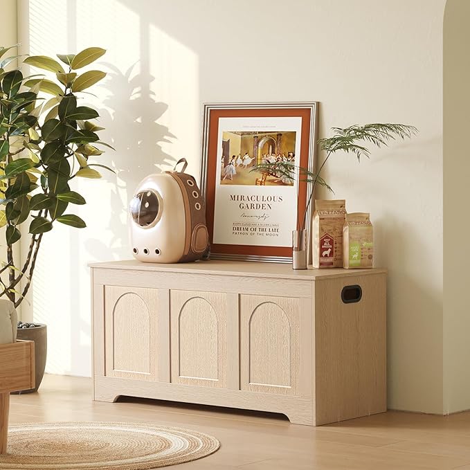 DINZI LVJ Storage Chest, 39.4”Wooden Storage Box - Image 7