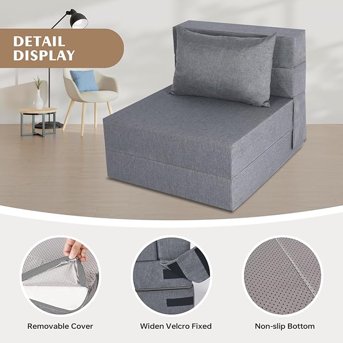 Folding Sofa Bed, Convertible Futon Sofa Bed - Image 4