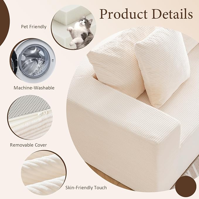 INGEROOM 108" Cloud Sectional Couch - Image 4