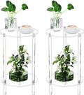 Clear Round Acrylic Side Table Set of 2 by Bkemiy