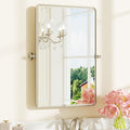 Keonjinn 24 x 36 Inch Pivot Mirror Bathroom, Brushed Nickel Tilt Mirror Bathroom by Keonjinn