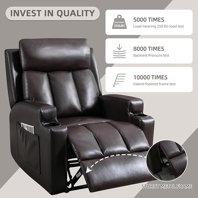 Phoenix Home Manual Recliner Chair Set of 2 - Image 7