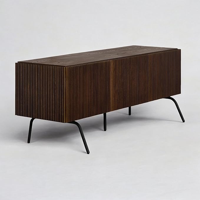NTC Veil TV Stand with 3 Doors for TVs up to 60’’, Media Console with Vertical by NTC