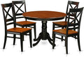 East West Furniture HLQU5-BCH-W 5 Piece Dining Room Furniture Set Includes a by EastWestFurniture