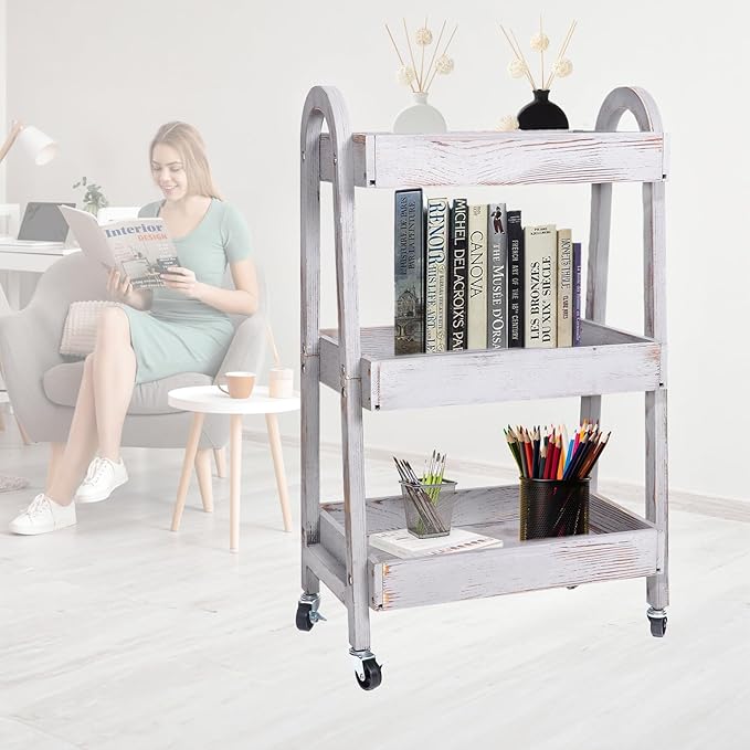 3-Tier Rolling Utility Cart - Image 8