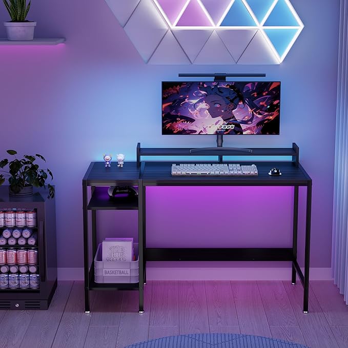 Computer Gaming Desk with Monitor Stand, Home Office Desk Suitable - Image 6