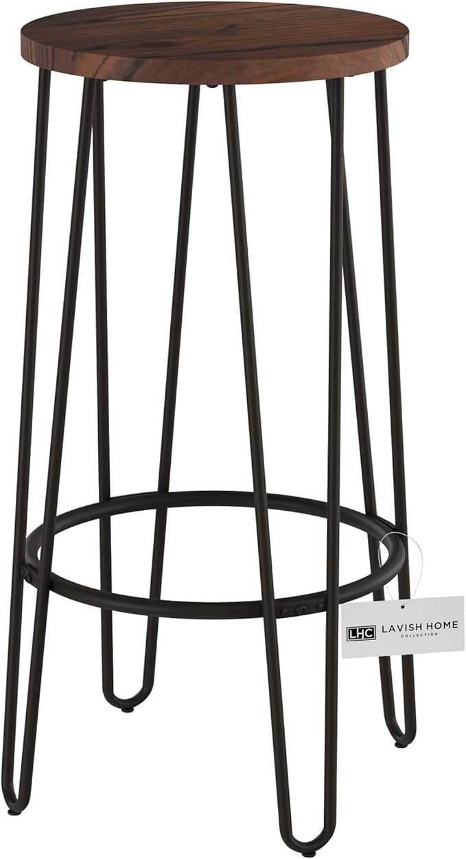 Lavish Home Set of 2 Counter-Height Bar Stools - Image 6