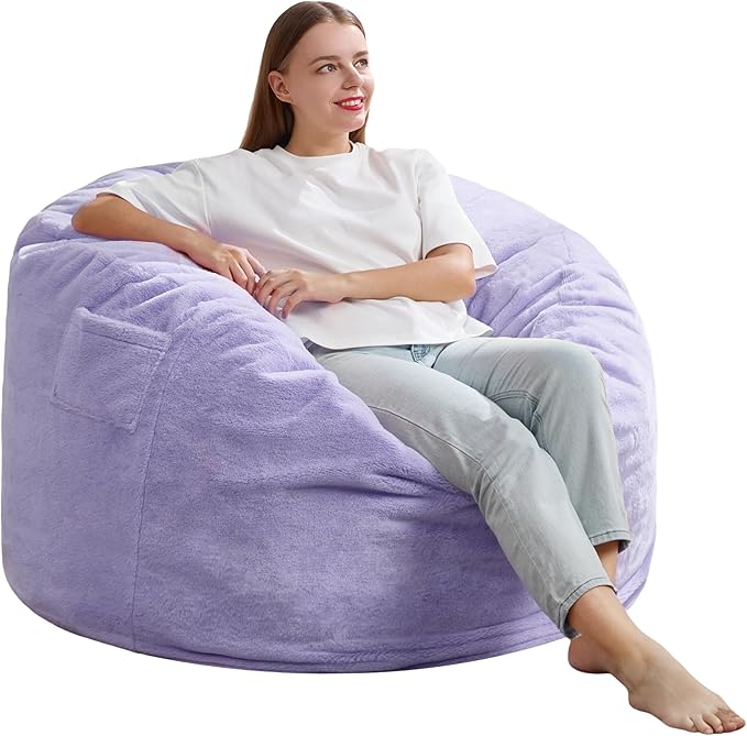 Hobestluk 3FT Bean Bag Chairs for Adults Large Beanbag Chair - Image 8