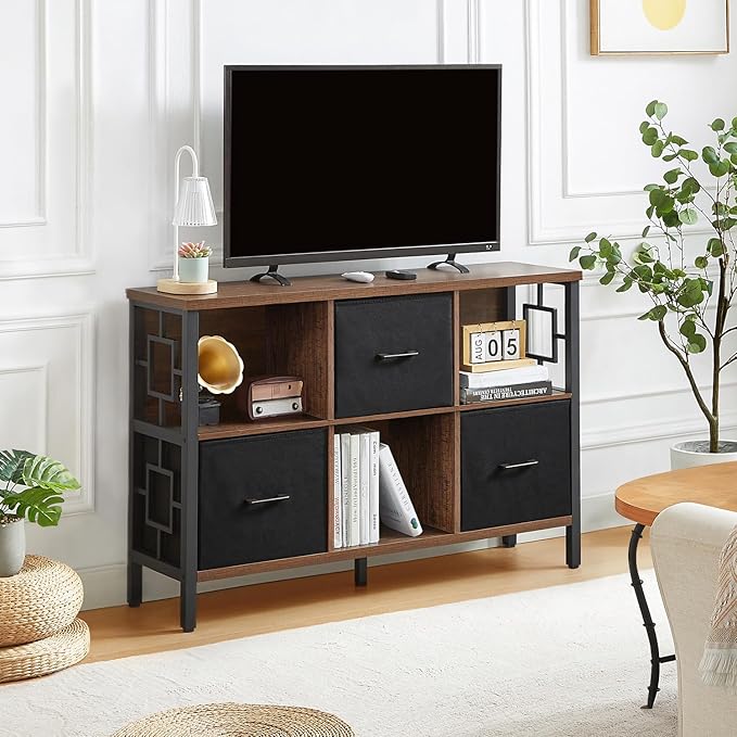 HOMISSUE 6 Cube Storage Organizer Shelf, Rustic Short Bookshelf - Image 7