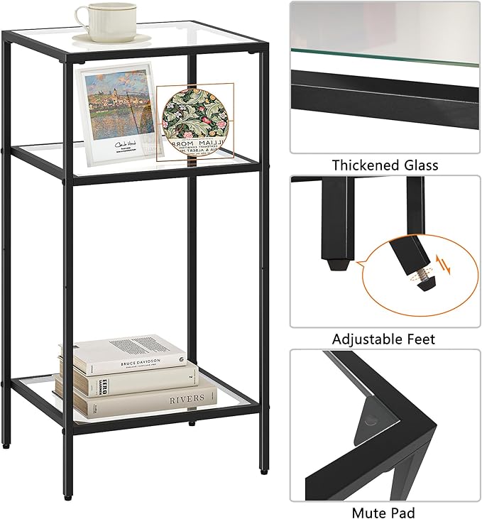 Homhedy 3-Tier Side Tables Set of 2, End Tables - Image 4