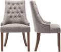 COLAMY Wingback Upholstered Dining Chairs Set of 2, Fabric Side Dining Room by COLAMYINC