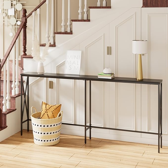 Masupu 70.9" Console Table, Modern Narrow Long Sofa Table Behind Couch - Image 5