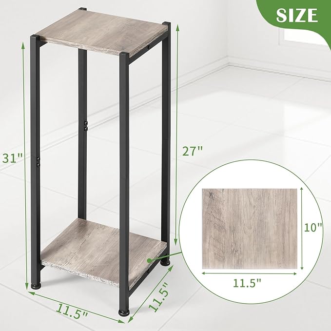 Tall Plant Stand Indoor, 31 Inch Plant Stands, 2 Tier Metal Plant Stand - Image 5