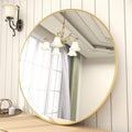 BEAUTYPEAK Circle Mirror Gold 36 Inch Wall Mounted Round Mirror by BEAUTYPEAK