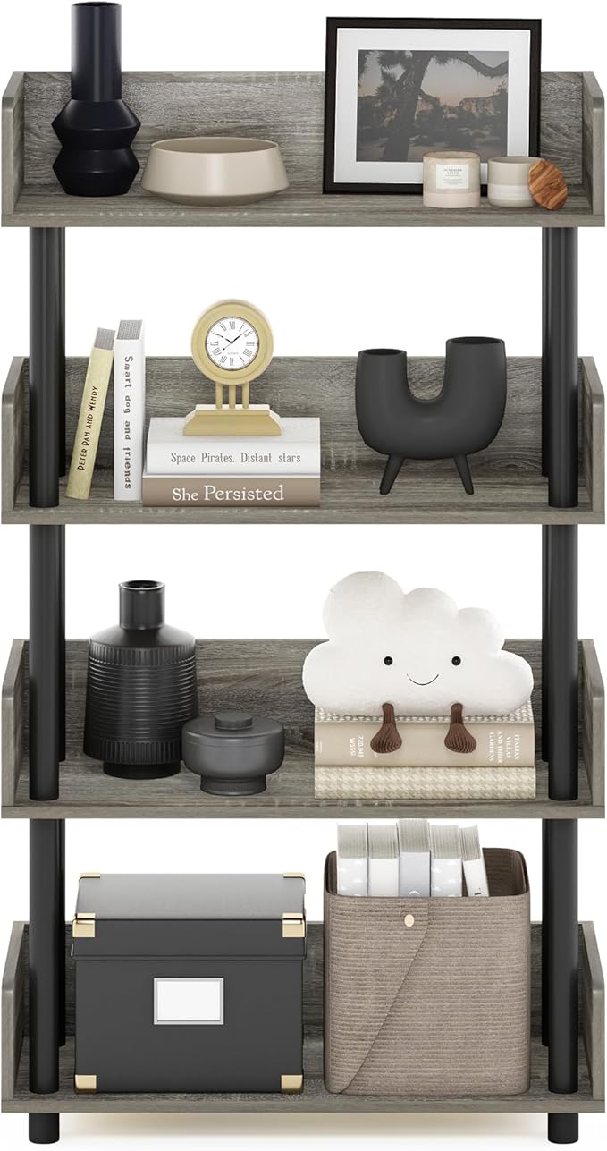 Furinno Turn-N-Tube 4-Tier Multipurposes Display Rack, Open Shelf Rack/Storage - Image 4