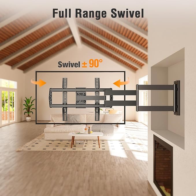 ELIVED Long Arm TV Wall Mount for Most 42-75 Inch TVs, 37.9 Inch Long Extension - Image 3
