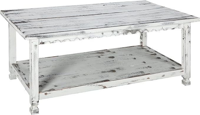 Country Cottage 42-Inch Farmhouse Coffee Table - Image 9