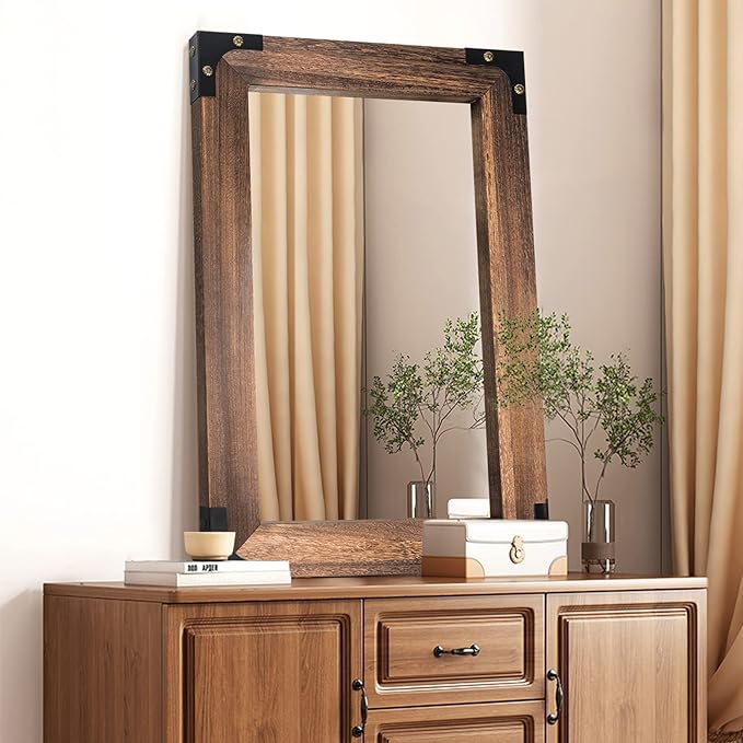 blue page Rustic Mirror Wood Mirror - Image 9