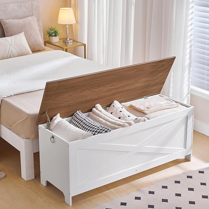 47.2" Toy Chest, Sturdy Entryway Storage Chest - Image 5