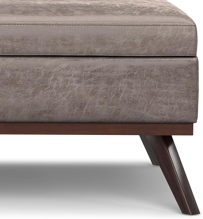 SIMPLIHOME Owen 40 inch Wide Mid Century Modern Square XL Coffee Table Storage - Image 11