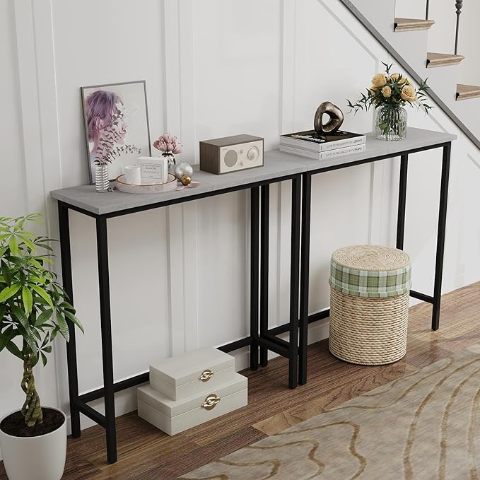 HollyHOME Narrow Hallway Table, 29.5" Small Console Table, Slim Entryway Table - Image 8