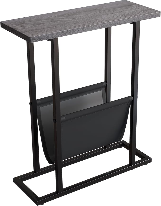 Yusong Small Narrow Side Table for Small Spaces, 17.7" W Slim End Table - Image 8