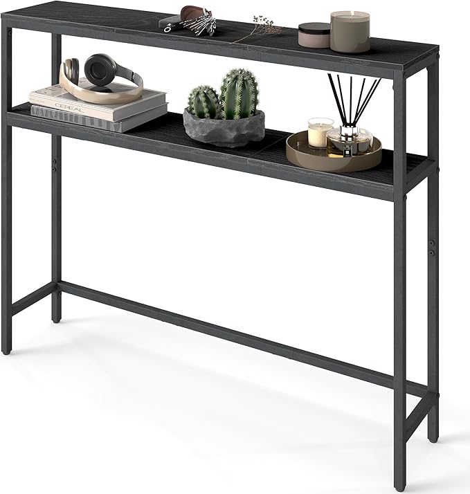 VASAGLE Console Table, 2-Tier Narrow Sofa Table by VASAGLEbySONGMICSHOME