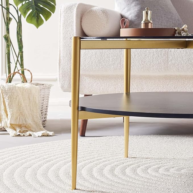 Round Coffee Table for Living Room, Mid-Century Modern Design, D30 x H17 - Image 8