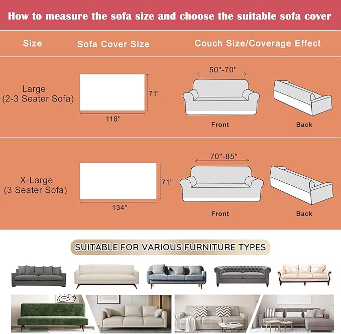 VM VOUGEMARKET Orange Sofa Cover - Image 5