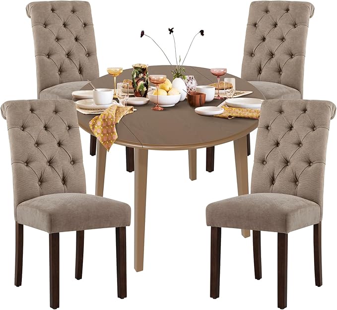 COLAMY 5-Piece Round Dining Table Set by COLAMYINC
