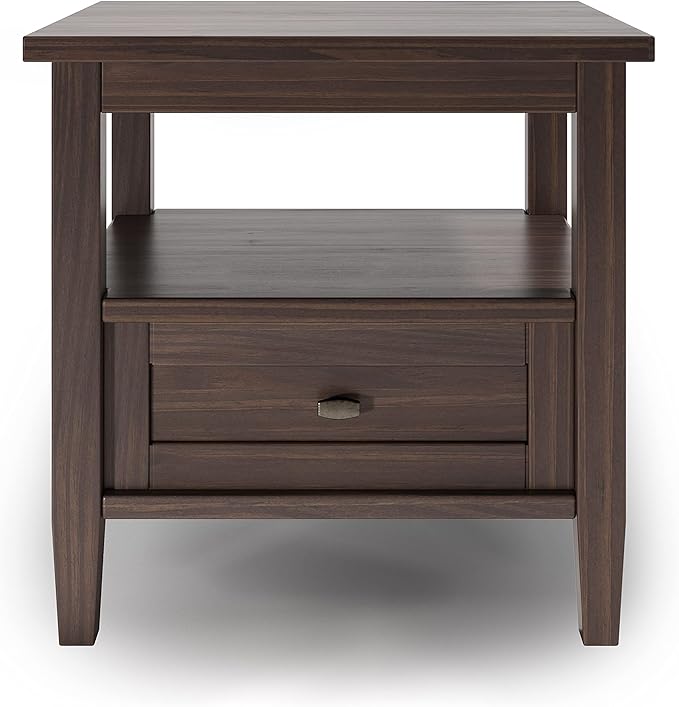 SIMPLIHOME Warm Shaker SOLID WOOD 20 inch Wide Rectangle Transitional End Table - Image 5