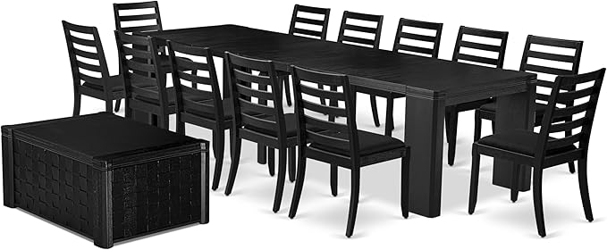 X12X1-0C6-24 14-pc Modern Dining Room Table Set a Rectangular Dining Table - Image 2