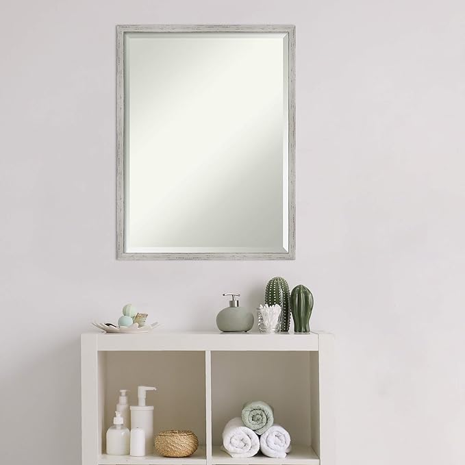 Amanti Art White Bathroom Mirror - Image 5