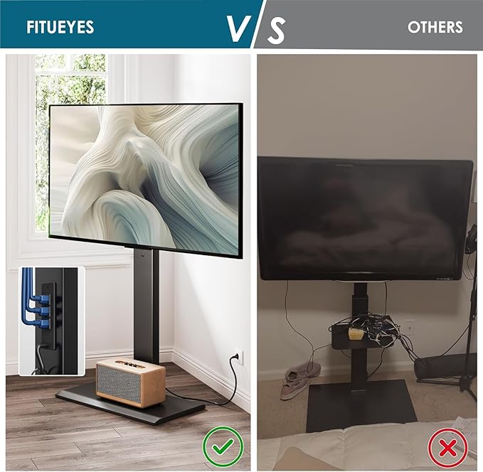 FITUEYES Iron Base Floor TV Stand - Image 3