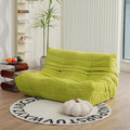 N&V Fireside Loveseat, Mid Century Armless Twin Size Floor Sofa, Soft Premium by NV