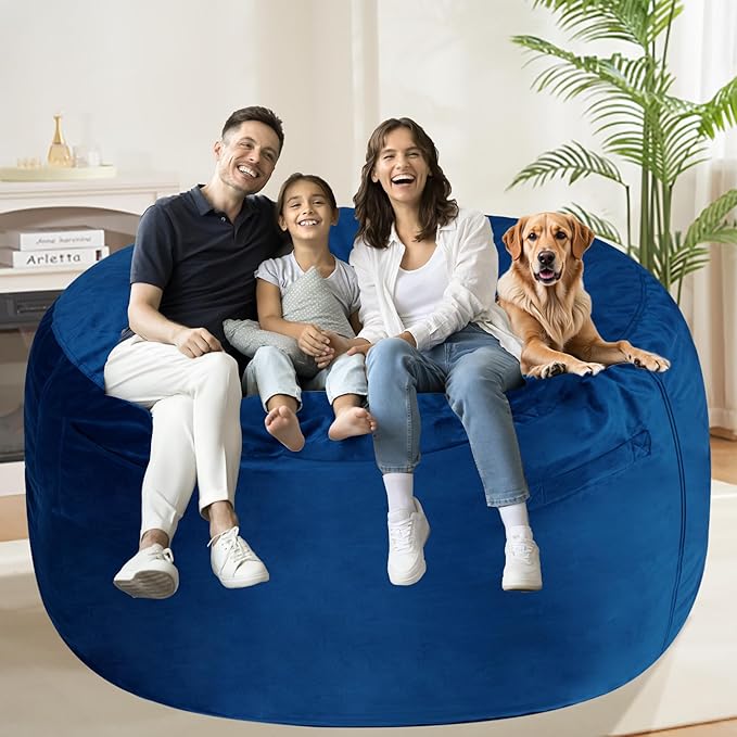 HABUTWAY Bean Bag Chair: Giant 5' Memory Foam Furniture Bean Bag Chair - Image 5