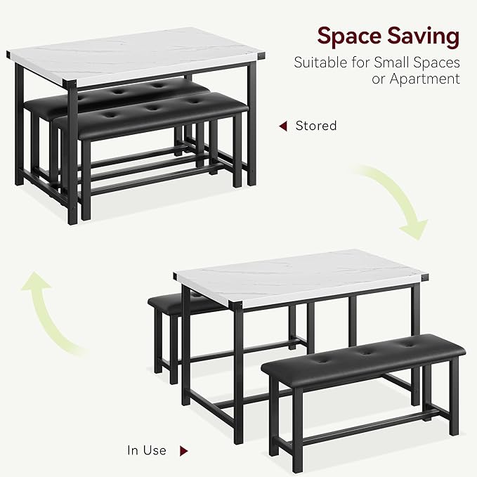 Dining Table Set for 4, Kitchen Table - Image 8