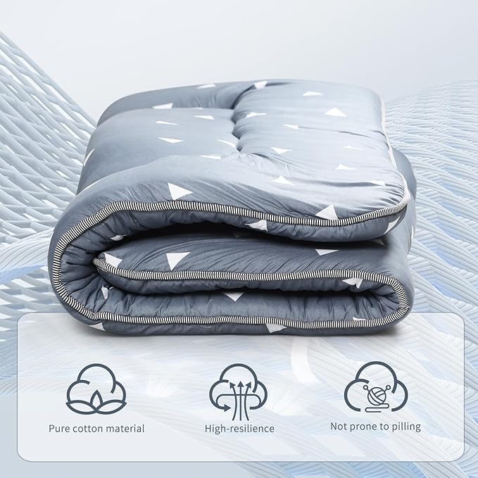 Japanese Floor Mattress, Roll Up Memory Foam Tatami Mat Easy to Store and - Image 6
